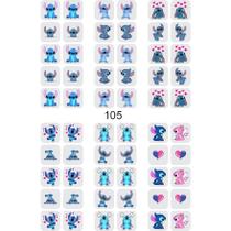 60 Adesivos de unha 3D Lilo Stitch COD S01