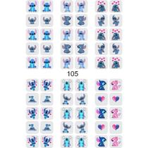 60 Adesivos de unha 3D Lilo Stitch COD S01