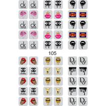 60 Adesivos de unha 3d Marcas Gringas luxo COD S 3 60 Adesivos de unha 3d Marcas Gringas luxo COD S 3