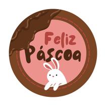 60 Adesivos Feliz Páscoa 4 cm x 4 cm - Redondo