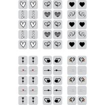 60 Adesivos para Unha Película 3d Coração