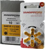 60 Baterias P10 Para Aparelho Auditivo - Sound Perform P10