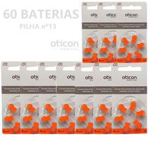 60 Baterias Pilha 13 Oticon Aparelho De Audição 10 Cartelas