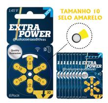 60 Baterias/Pilhas para Aparelho Auditivo - tamanho 10 - EXTRA POWER
