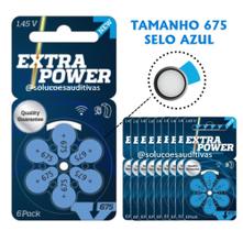 60 Baterias / Pilhas para Aparelho Auditivo - tamanho 675 - Extra Power