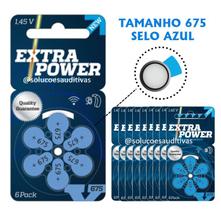 60 Baterias/Pilhas para Aparelho Auditivo - tamanho 675 - EXTRA POWER