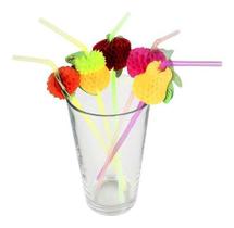 60 Canudo Flexivel Enfeite Drink Fruta Festa Abacaxi 60 Canudo Flexivel Enfeite Drink Fruta Festa Abacaxi