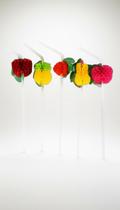 60 Canudos Decorativos Frutas Tropicais Coloridos 60 Canudos Decorativos Frutas Tropicais Coloridos
