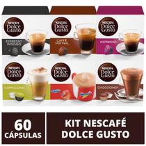 60 Capsulas Dolce Gusto, Capsula Café, Espresso, Nescau, Cappuccino, Chococino - Nescafé