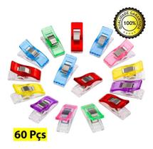 60 Mini Prendedor Clips Prender Plásticos Pequenos Colorido