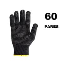 60 PARES Luva pigmentada preta algodão- KIT REVENDEDOR - 36, 48, 60 PARES