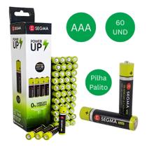 60 Pilhas Aaa Palito Pequenas Comum Bateria 1,5v Zinco Segma 60 Pilhas Aaa Palito Pequenas Comum Bateria 1,5v Zinco Segma