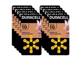 60 Pilhas Auditivas Nº A10 / Pr70 Duracell Com 6 Unidades