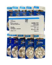 60 Pilhas Auditivas Starkey 675- Selo Azul, 10 cartelas.