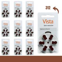 60 Pilhas Bateria Auditiva Vista Argosy Selo Marrom Tamanho 312