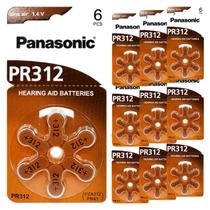 60 Pilhas Baterias Auditiva 312 Pr41 Aparelho Auditivo Panasonic - 10 Cartelas
