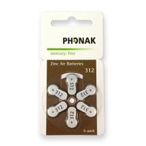 60 Pilhas P312 Phonak Aparelho Auditivo - Mercury Free