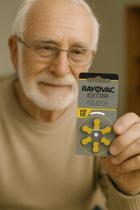 60 Pilhas RAYOVAC para aparelhos auditivos - Tamanho 10(selo Amarelo)