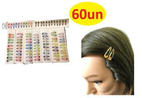 60 Presilhas De Cabelo Tic Tac Pequeno 3Cm Sortido Infantil