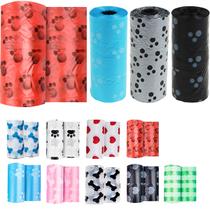 60 Sacos Higiênico Coletor Fezes Cocô Pet Cães Gato Colorido