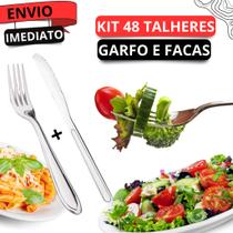 60 Talheres Inox para Cozinha 30 Garfos 30 Facas Talheres Alta Qualidade Para Casa Restaurantes
