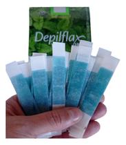 60 Tiras De Cera Depilatória Sobrancelhas Hortelã Depilflax