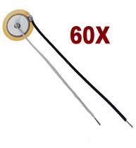 60 Uni Piezoelétrica Pastilha Cápsula Piezo 20mm 2cm Novo