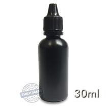 600 Frasco Plástico 30ml conta gotas Preto - Ref 14808