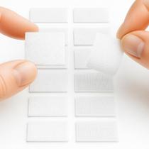 600 Pares Fecho de Contato Quadrado 15mmx 2cm Branco Autocolantes Tipo Bolinha Velc