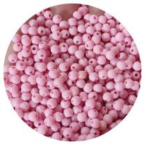 600 pçs miçanga bola lisa 4mm rosa p/ bijuterias, colares, pulseiras e artesanatos em geral