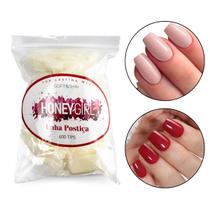 600 Unhas Postiças Quadrada Natural Leitosa Honey Girl 600 Unhas Postiças Quadrada Natural Leitosa Honey Girl