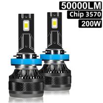 6000K 200W 50000LM LED Lâmpadas De Farol De Carro H4 H7 H1 H8 H11 HB3 HB4 9005 9006 Turbo Luzes De