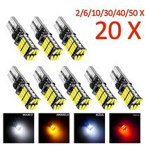 6000K T10 W5W LED Canbus Luzes De Carro 2/6/10/20/30 Peças Sem Erros 26SMD Lâmpadas Traseiras