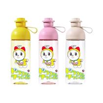 600ml Doraemon Garrafa De Água De Plástico De Grande Capacidade Portátil À Prova De Vazamento