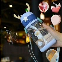 600ml Garrafa De Água Infantil Alce Portátil Criança Garrafinha