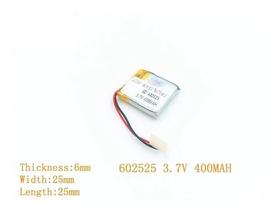 602525 2 Fios 400mah 3,7v 6mm X 25mm X 25mm Recarregavel 602525 2 Fios 400mah 3,7v 6mm X 25mm X 25mm Recarregavel