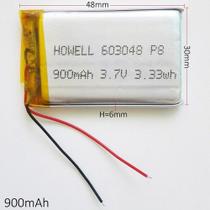 603048 3,7v 2 Fios 6mm X 30mm X 48mm Com 900mah