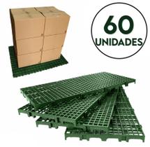 60pc Palete Estrado Plástico Verde 2,5x25x50 Cm De Qualidade