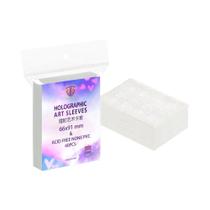 60pcs Protetores de Cartão em Forma de Coração 66x91mm com Efeito Laser Holográfico para MGT/PTCG