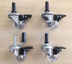 (60pçs) Rodizio Pino Roda 35mm Gel Silicone C/ Freio Atacado