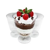 60UND Taça Florença Resistente Para Sobremesa Plástico Cristal