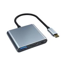 60w Usb C Hub 3-em-1 4k Hdmi Adaptador Portátil Para Macbook Air Pro Chromebook