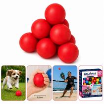 60x Bolinha Lisa Fisioterapia de Mãos Anti Stress Pet e Exercícios Frescobol