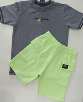 6399 4-10 lanfel cj camiseta great adventure/berm 6 cinza/verde