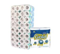 64 Rolos De Papel Higiênico Gold Folha Dupla 30M (1Pct)