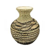 65003 - vaso de bambu e algas marinhas