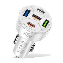 65W 5 Portas USB Carregador De Carro Tipo C De Carregamento Rápido PD QC3.0 Para iPhone Xiaomi