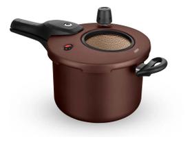 6603 - panela de pressao c/ visor mta fechamento externo n20/4,5l chocolate