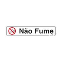 6654 placa sinalizacao nao fume 25x5cm - bemfixa