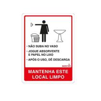 6680 placa mant este local limpo fem 15x20 - bemfixa
